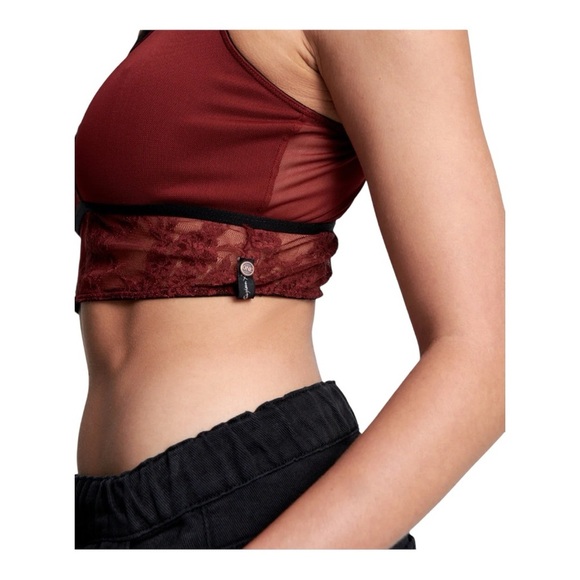 ONE TEASPOON Lulu Mesh And Lace Bralette -
Wine Size XS/Size 2 US NWT - Picture 3 of 10